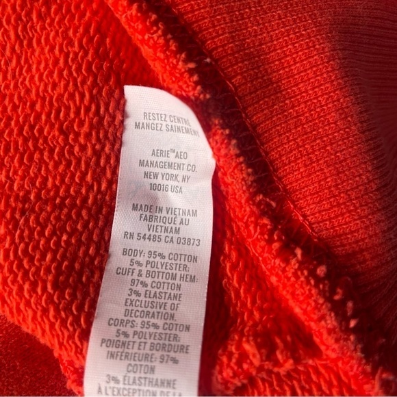 Aerie Offline Medium Sweater Quarter Zip Up Cropped Sweatshirt Cozy Lounge Top M - Picture 5 of 5